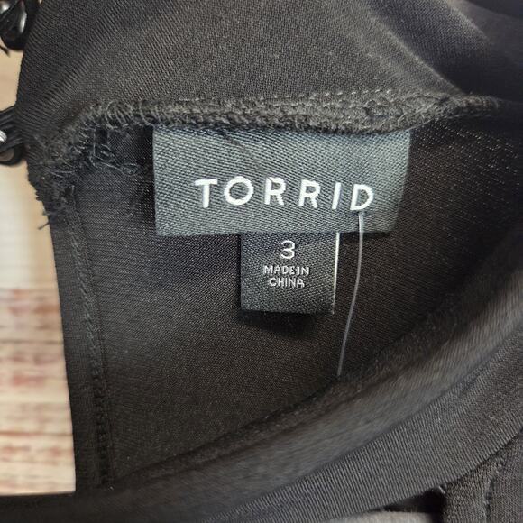 NWT Torrid Choker Neck Tunic Top 3X Black Long Sleeve Timeless Minimalist Basic - Picture 5 of 13